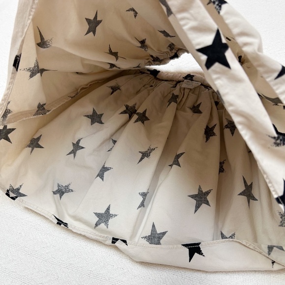 J. CREW CREWCUTS Girls cream and black star print tiered skirt sz 4/5 - Picture 7 of 10